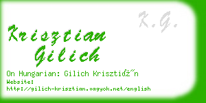 krisztian gilich business card